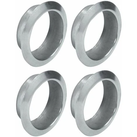 4x Rosace De Cylindre 19mm X 25mm Acier Poli Chromé Serrure Pour Recouvrir Trou De Perçage Boitier Vérou Verrou Loquet Porte
