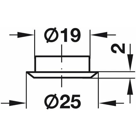 4x Rosace De Cylindre 19mm X 25mm Acier Poli Chromé Serrure Pour Recouvrir Trou De Perçage Boitier Vérou Verrou Loquet Porte – Image 2