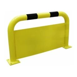 METALWORKS 758006010 BARRIÈRE DE PROTECTION BARP6010NJ AVEC PLAQUE ANTICHOC - NOIR/JAUNE Diam76mmx005Fx000D