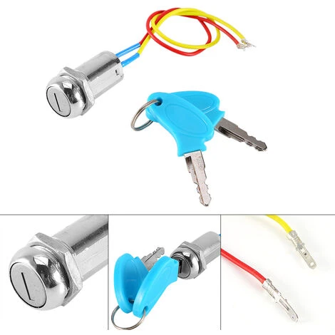 Interrupteur D'Allumage,Commutateur Cl Contacteur Cl Electrique 2 Fils Cls De Verrouillage De Universel Tanche – Image 3