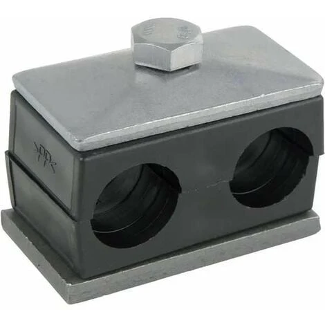 Collier De Serrage Double 30x30mm Polyéthylène Nervuré Arêtes Arrondies Support Connecteur Raccord Tube Tuyau Câble Hydraulique Pince