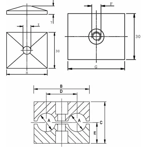 Collier De Serrage Double 30x30mm Polyéthylène Nervuré Arêtes Arrondies Support Connecteur Raccord Tube Tuyau Câble Hydraulique Pince – Image 2