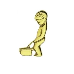 Signalétique Porte Intérieure En Laiton Poli De 83mm, TOILETTES Garçons