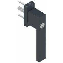 Poignée De Fenêtre à Clé Standard Gris Anthracite 40 Mm
