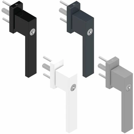 Poignée De Fenêtre à Clé Standard Gris Anthracite 40 Mm – Image 5