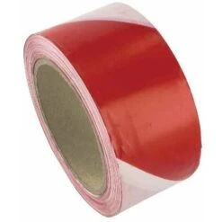 Ruban De Signalisation De Chantier Balisage Rouge Et Blanc 50mm X 100m Banderole Signalétique Plastique