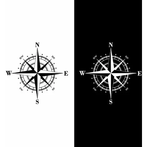 Autocollant De Voiture, Décalques D'autocollants De Voiture De Boussole De Vinyle De Conception D'art Blanc 15cmx15cm JUNJUN – Image 4