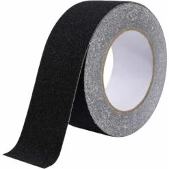 GDRHVFD Bande Antidérapante Adhésive Pour Escaliers, Friction, Abrasif Pour Les Sécurité, Escabeau, Intérieur, Extérieur, Haute Traction, 5Cm X 10M, Noir