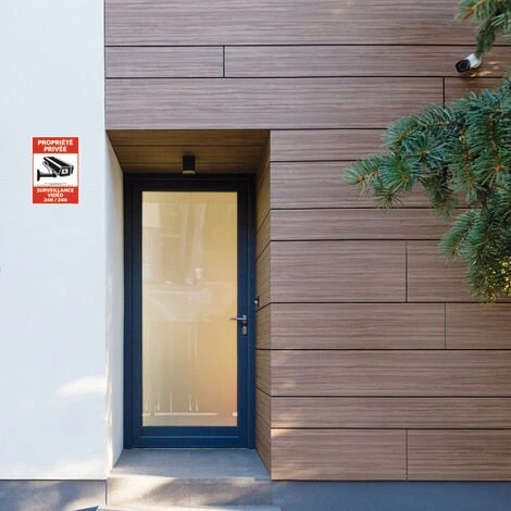 Panneau Propriété Privée Surveillance Vidéo 24h/24. G1533. Sticker, Panneau PVC Ou Aluminium. Vidéosurveillance - Adhésif - 75 X 105 Mm – Image 3