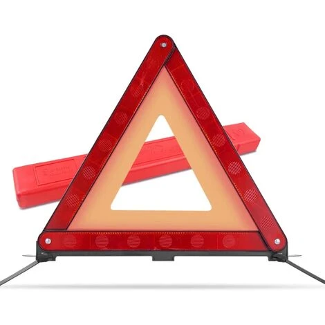 RHAFAYRE Triangles De Signalisation Pour Auto, Panneau De Stationnement Sécurisé Triangle Plaque D'Avertissement Réfléchissant Kit Auto Sécurite Avec Pour Véhicules à Moteur Triangle De Sécurité Rouge