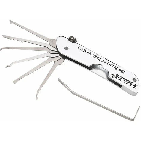 Ensemble De Crochetage De Serrure Pliable 7 En 1 Ensemble De Crochets De Verrouillage En Acier Inoxydable Avec Cle Kit 10.51.33.7 CM-BDD