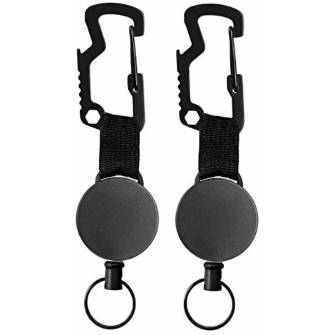 Déstockage Porte Badge Enrouleur Retractable,Porte-clés ,Badges Reel,Mousqueton Multitool,Clip Porte Badge,Bobine Rétractable,Retractable Key Chain,Clip Porte Clef
