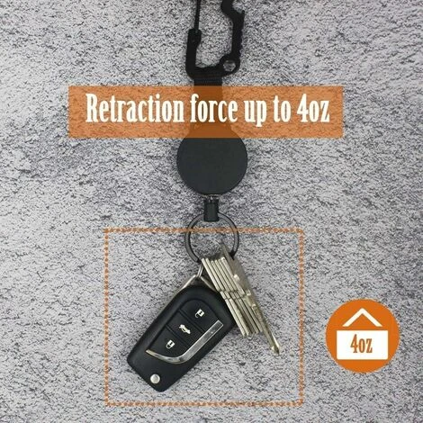 Déstockage Porte Badge Enrouleur Retractable,Porte-clés ,Badges Reel,Mousqueton Multitool,Clip Porte Badge,Bobine Rétractable,Retractable Key Chain,Clip Porte Clef – Image 5