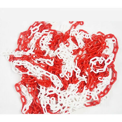 Chaîne D'Avertissement Plastique Rouge Et Blanc Chaîne De Signalisation Ephé – Image 3