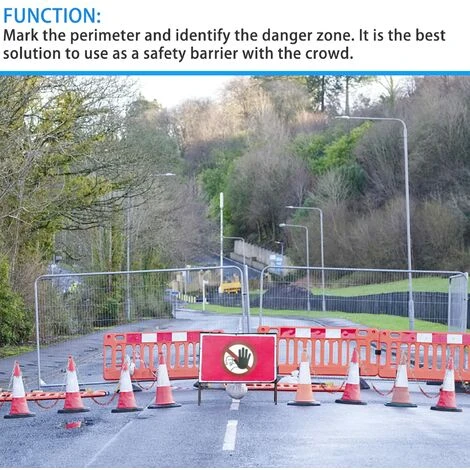 Chaîne D'Avertissement Plastique Rouge Et Blanc Chaîne De Signalisation Ephé – Image 5