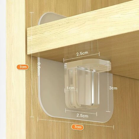 Lot De 20 équerres Adhésives Murales Sans Perforation Pour étagère Ephé – Image 5