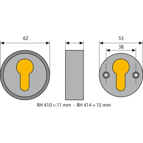 Abus Protège Cylindre RH 15mm Alu – Image 2