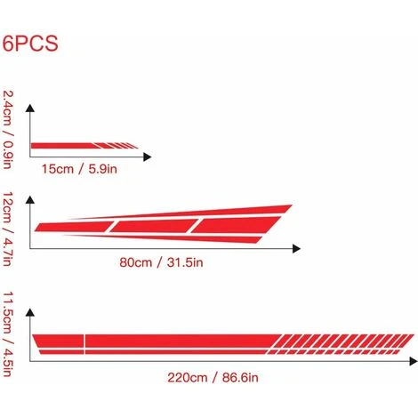 Héloise 6X Autocollant De Voiture , Autocollant De Côté De Rayure Autocollant De Vinyle Autocollant Graphique De Côté De Voiture , Utilisé Pour La Couverture De Décoration Automatique – Image 2