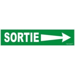 Panneau Sortie Flèche à Droite - Rigide 330x75mm - 4120898