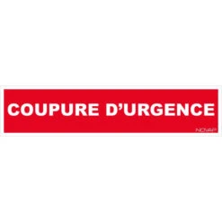 Panneau Coupure D'urgence - Rigide 330x75mm - 4121000