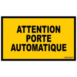 Panneau Attention Porte Automatique - Rigide 330x200mm - 4161389