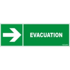 Panneau Evacuation Flèche Droite - Rigide 450x150mm - 4030913