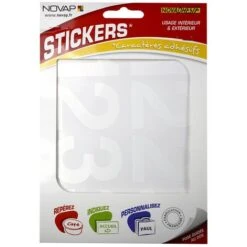 Chiffres Autocollants 60mm Blanc NOVADHESIFS - 4370613