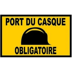Panneau Alvéole Port Du Casque Obligatoire 300x200mm - 3000078