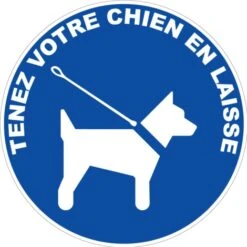 Panneau Obligation De Tenir Son Chien En Laisse - Rigide Ø300mm - 4061542