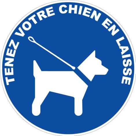 Panneau Obligation De Tenir Son Chien En Laisse - Rigide Ă450mm - 4081045