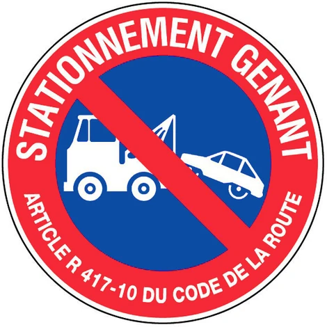 Panneau Défense De Stationner Mise En Fourrière - Rigide Ø180mm - 4041537