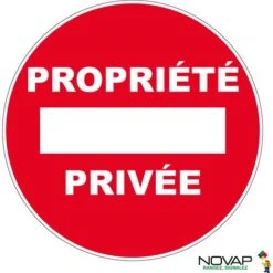 Panneau Sens Interdit - Propriété Privé - Rigide Ø300mm - 4060125