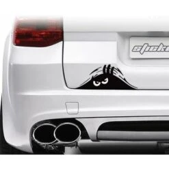 1 X Autocollant De Voiture Peek-a-boo Monster Scary Eyes (vol, Noir)