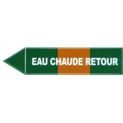 Etiquette 'eau Chaude Retour'