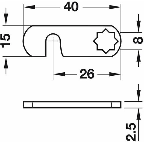 2x Came à Crochet En Acier Zingué 40 X 15mm Pour Batteuse SYMO Serrure Cylindre Noyau Insert Verrou – Image 2