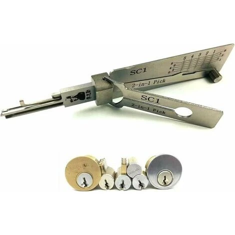 SC1 LiShi Tools 2 En 1 Outils De Crochetage De Serrure Pour Serrurier Professionnel SC1 LiShi Decord Et Pick Set – Image 2