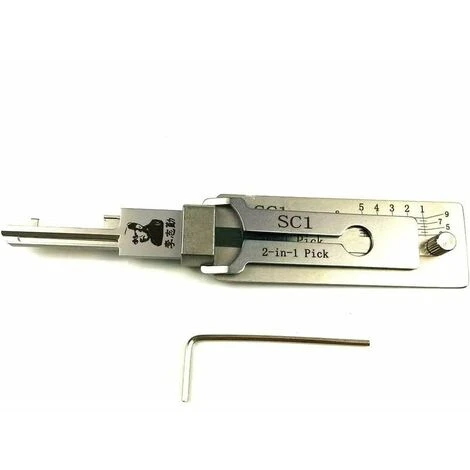 SC1 LiShi Tools 2 En 1 Outils De Crochetage De Serrure Pour Serrurier Professionnel SC1 LiShi Decord Et Pick Set – Image 4