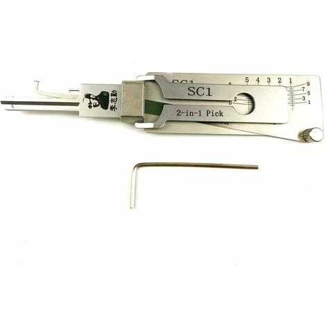 SC1 LiShi Tools 2 En 1 Outils De Crochetage De Serrure Pour Serrurier Professionnel SC1 LiShi Decord Et Pick Set – Image 5