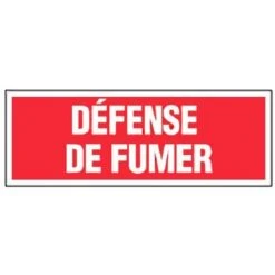 Panneaux D'interdictions Rectangulaires 330x120mm ''Défense De Fumer'' - NOVAP - 4140100