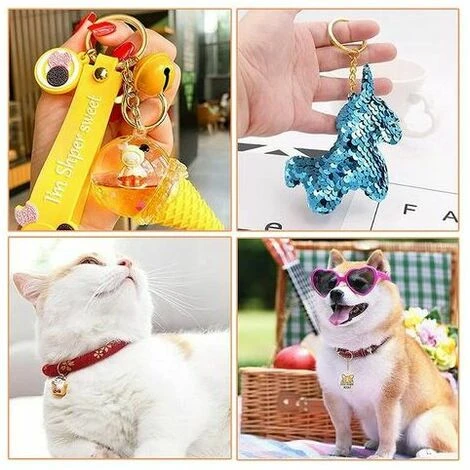 Anneau Porte Clé Avec Chaîne 220 Pièces Anneaux Fendue Attache Porte Clef Détachable Anneaux De Porte-clé En Acier Anneaux De Porte-clé Pour Bricolage Porte Clés Pour Bricolage Loisirs Créatifs – Image 5