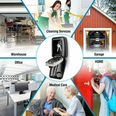 Etanche Boite à Clés Sécurisée Boite A Clefs Murale Coffre Clef Exterieur Boitier Clefs Securise Coffre Fort A Clef Mural Key Safe Box-Partagez L'accès à Vos Clés En Toute Sécurité – Image 5