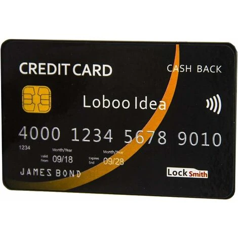 Déstockage Kit D'outils De Crochetage De Serrure Avec Carte De Crédit - Outils De Serrurier Pour Entraînement - Pour Débutant - Noir – Image 2