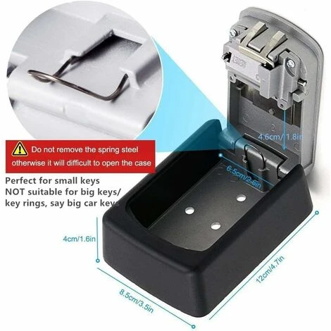 Boîte à Clés Haute Sécurité Police Coffre-fort Clé Murale 4 Chiffres Clé Haute Sécurité Coffre-fort Serrure à Combinaison Magasin Clé De Sécurité – Image 3