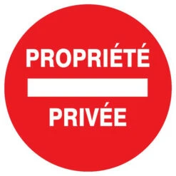 PROPRIETE PRIVEE D.180MM NORMASIGN En PS CHOC