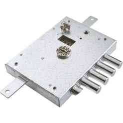 Dierre Atra 7111.2.DE Serratura Destra Entrata 70 Doppia Mappa Con Scrocco E 4 Catebnacci Per Porte Blindate Mano Dx Mm 152x206