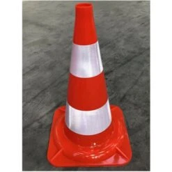 Cône PVC Bandes Réfléchissantes 500 Mm