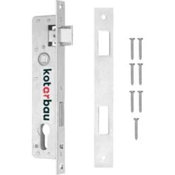 KOTARBAU Serrure à Larder 90/20 Mm, DIN Droite Et Gauche, Pour Porte, à Cylindre Profilé Et à Cadre Tubulaire, Avec Contre-plaque, En Acier Galvanisé, De Qualité Supérieure, Inoxydable