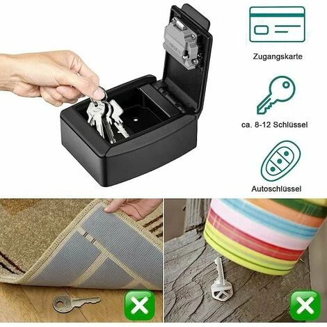 Boîte à Clé Sécurisée, Boite A Code Pour Clef, Coffre Fort à Clés Boîte Verrouillable à 4 Chiffres, Serrure à Mot De Passe Murale, Bleu – Image 4