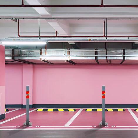 SWANEW 2X Poteau De Stationnement Carré Rabattable Barrière Parking Borne De Sécurité Avec Clés – Image 5