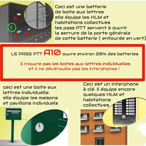 T10-PASS Clé Pass Ptt A10 Usinage Laser Haute Précision - Professionnels Et Particuliers – Image 4